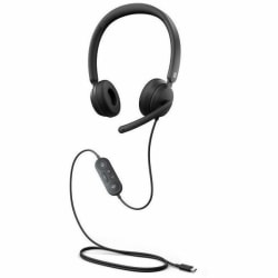 Microsoft Modern USB-C Headset - Microsoft Teams Certification - Stereo - USB Type C - Wired - 100 Hz - 20 kHz - On-ear, Over-the-head - Binaural - Ear-cup - 2.30 ft Cable - MEMS Technology, Noise Reduction Microphone - Noise Canceling - Black