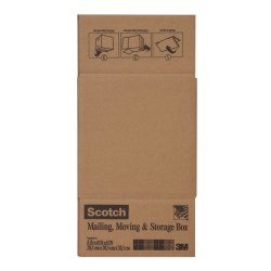 Scotch® Mailing Box, 8"H x 8"W x 8"D, Brown