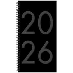 2026 Willow Creek Press Weekly/Monthly Spiral Pocket Planner, 3-1/2" x 6-1/2", Black, January To December, 57315