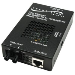 Transition Networks E-100BTX-FX-05(SMHT) Fast Ethernet Media Converter - 1 x RJ-45 , 1 x SC - 100Base-TX, 100Base-FX - External, Wall-mountable