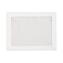 LUX #93 Full-Face Window Envelopes, Middle Window, Self-Adhesive, Bright White, Pack Of 50