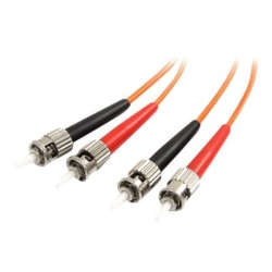StarTech.com 2m Fiber Optic Cable  - LSZH - ST/ST - OM1 - ST to ST Fiber Patch Cable  - 2m ST Fiber Optic Cable - 2 m ST to ST Fiber Patch Cable - 2 meter ST Fiber Cable