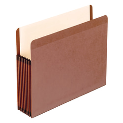 Pendaflex® Premium Reinforced File Pocket, 7" Expansion, 8 1/2" x 11", Dark Brown