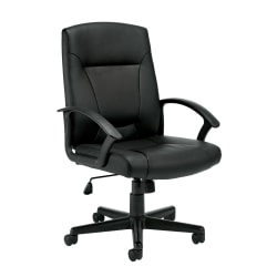 Offices To Go - Chair - armrests - ring-shaped - tilt - swivel - artificial leather, Luxhide - black