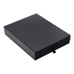 Realspace® Standard-Duty Document Storage Box, 12" x 2-1/4" x 9-1/4", Black