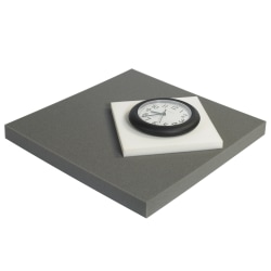 Partners Brand Soft Foam, Sheets, 1"H x 24"W x 24"D, Charcoal, Case Of 12