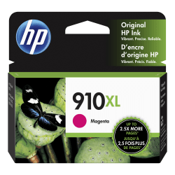 HP 910XL High-Yield Magenta Ink Cartridge, 3YL63AN