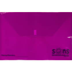 SONS System Envelopes, 11" x 11", Velcro Closure, Violet