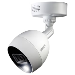 Lorex Wired 4K Ultra HD Active-Deterrence Security Camera, 3.3"H x 2.9"W x 6.4"D, White