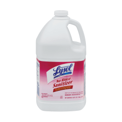 Lysol Professional Concentrated No-Rinse Sanitizer, 1 Gallon, Case Of 4 Bottles
