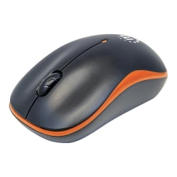 Manhattan Success Wireless Optical Mouse - Optical - Wireless - Radio Frequency - Orange, Black - USB - 1000 dpi - Scroll Wheel - 3 Button(s)