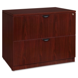 Lorell® Prominence 2.0 36"W Lateral 2-Drawer File Cabinet, Mahogany