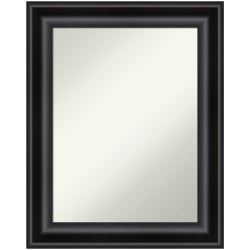 Amanti Art Non-Beveled Rectangle Framed Bathroom Wall Mirror, 29-3/4" x 23-3/4", Grand Black