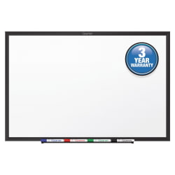 Quartet® Standard Melamine Dry-Erase Whiteboard, 72" x 48", Aluminum Frame With Black Finish