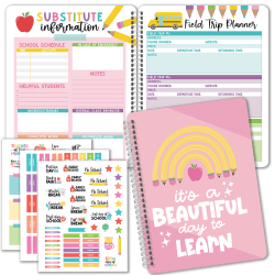 Hadley Designs Undated Teacher Planner and Lesson Plan Book, Pink