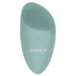 Cosmopolitan Rechargeable Facial Cleaner, 3-9/16" x 3-3/16" x 13/16", Blue/Silver