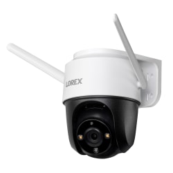 Lorex 2K QHD Outdoor Pan-Tilt Wi-Fi Security Camera, 7.7"H x 3.7"W x 4.2"D, White
