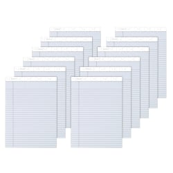 TOPS™ Prism+™ Color Writing Pads, 8 1/2" x 11 3/4", Legal Ruled, 50 Sheets, Gray, Pack Of 12 Pads
