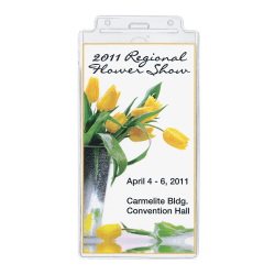 GBC® BadgeMates Oversized ID Badge Holders, 4" x 7 1/2", Clear, Pack Of 25
