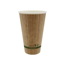 StalkMarket® Planet+ Compostable Hot Cups, Double-Wall, 16 Oz, Brown, Pack Of 600 Cups