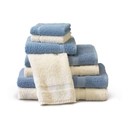 Medline Vibrance Cotton Bath Towels, 24" x 48", 7.75 Lb, Cream, Pack Of 12