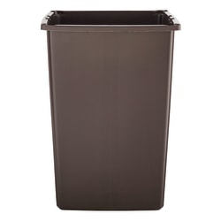 Rubbermaid® Glutton Rectangular Plastic Waste Container, 56 Gallons, 31 1/8"H x 25 1/2"W x 22 3/4"D, Brown