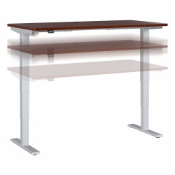 Move 40 Series by Bush Business Furniture Height-Adjustable Standing Desk, 60" x 30", Hansen Cherry/Cool Gray Metallic, Standard Delivery