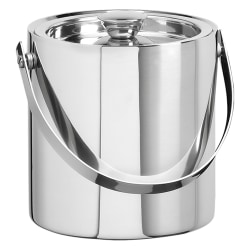 Erwyn Products Linea Ice Buckets, 1.5-Quart, Polished Silver, Set Of 6 Buckets