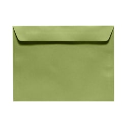 LUX Booklet 9" x 12" Envelopes, Gummed Seal, Avocado Green, Pack Of 500