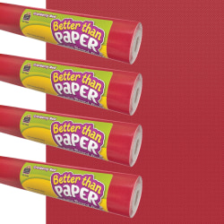 Teacher Created Resources Better Than Paper Bulletin Board Roll, 4' x 12', Cranberry Red, 4-Pack