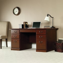 Sauder® Heritage Hill 60"W Executive Computer Desk, Classic Cherry