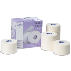 CURAD® Elastic Foam Adhesive Tape, 3" x 5 1/2 yd., White, 4 Rolls Per Box, Case Of 6 Boxes