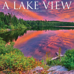 2026 Willow Creek Press Scenic Monthly Wall Calendar, 12" x 12", Lake View, January To December, 51740