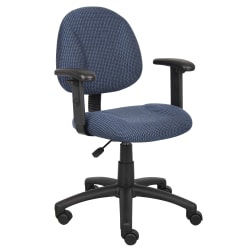 Boss Office Products Posture Mid-Back Task Chair, Black/Blue