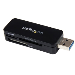 StarTech.com USB 3.0 External Flash Multi Media Memory Card Reader - SDHC MicroSD - microSD, SDHC, SD, MultiMediaCard (MMC), miniSD, microSDHC, TransFlash, SDXC, Reduced Size MultiMediaCard (MMC), MMCmobile, Micro Size MultiMediaCard (MMC)
