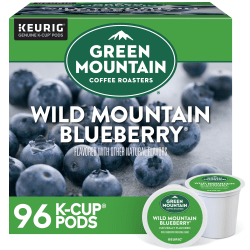 Green Mountain Coffee Roasters Wild Mountain Blueberry Keurig Single-Serve K-Cup Pods, Light Roast, 24 Pods Per Pack, Case Of 4 Packs