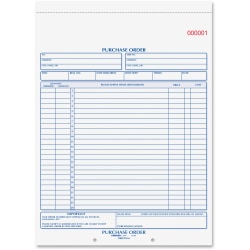 Rediform 2-part Carbonless Purchase Order Book - 50 Sheet(s) - 2 PartCarbonless Copy - 8.50" x 11" Sheet Size - Assorted Sheet(s) - Blue Print Color - 1 Each