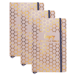 Pukka Pads Haze Journal, 8.2" x 5.11", College Ruled, 192 Pages, Taupe, Pack Of 3