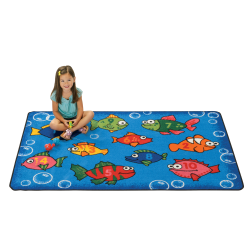 Carpets for Kids® KID$Value Rugs™ Something Fishy Activity Rug, 4' x 6' , Blue