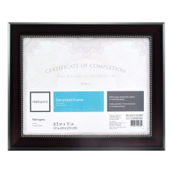 Realspace™ Photo/Document Frame, Harrison, 8-1/2" x 11", Mahogany