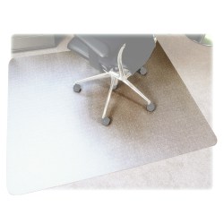Floortex Polycarbonate Rectangular Chair Mat For Thick Carpet, 53" x 48", Clear