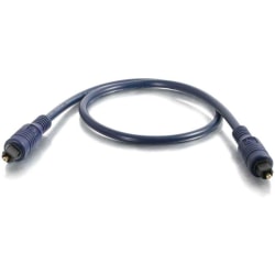 C2G Velocity Series 16.4ft TOSLINK Optical Digital Audio Cable - M/M - Toslink Male - Toslink Male - 16.4ft - Blue