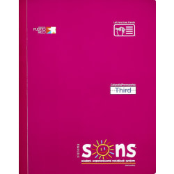 SONS System Third Notebooks, 9-3/4" x 7-1/2", 1 Subject, Primary Rule, 200 Sheets, Violet