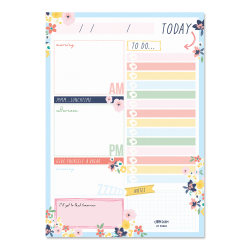 Pukka Pads Planner Pad, Daily, 8.3" x 5.8", 60 Sheets, Ditzy Floral, Pack 6