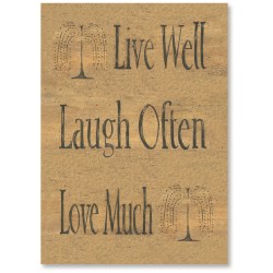 Viabella Birthday Greeting Card With Envelope, Live Well, 5" x 7"