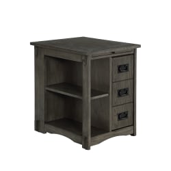 Powell Molina Side Table, 24"H x 18-3/8"W x 22-5/8"D, Gray