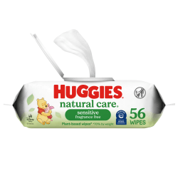 Huggies Natural Care Sensitive Baby Wipes, Unscented, 1 Flip-Top Pack (56 Wipes Total)
