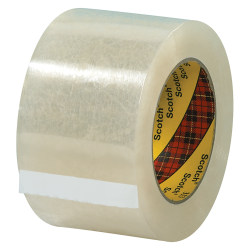 3M® 313 Carton Sealing Tape, 3" x 55 Yd., Clear, Case Of 6
