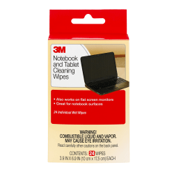3M™ Notebook Screen Cleaning Wipes, Pack Of 24