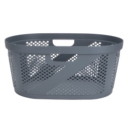 Mind Reader 40L Laundry Basket Clothes Hamper, 23"L x 14.5"W x 10.5"H, Grey